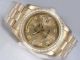 Copy Rolex Gold DayDate Watch Diamond Bezel Gold Face (1)_th.jpg